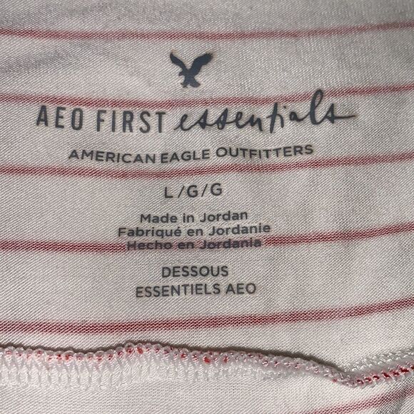 American Eagle outfitters candy stripe tie front crop top size: Large - Picture 7 of 16